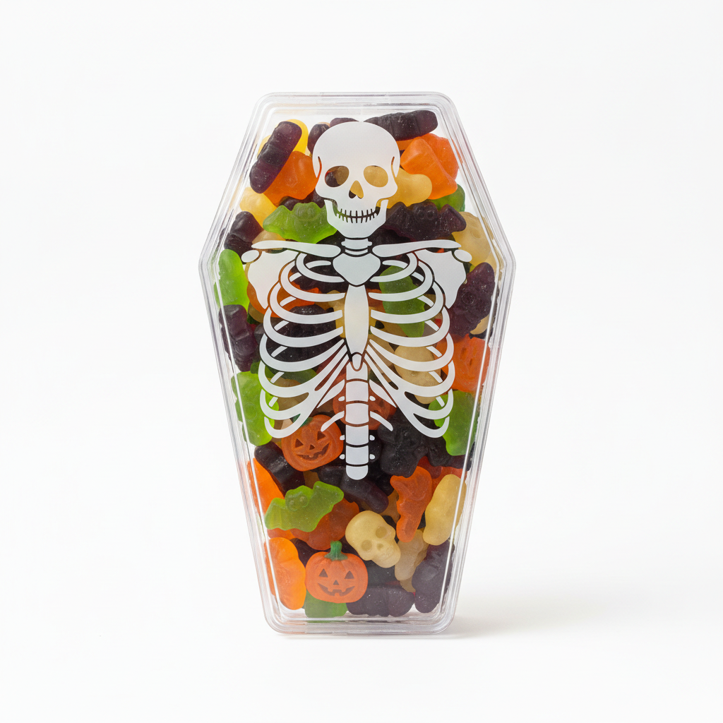 1/2 lb coffin container with 5 choices