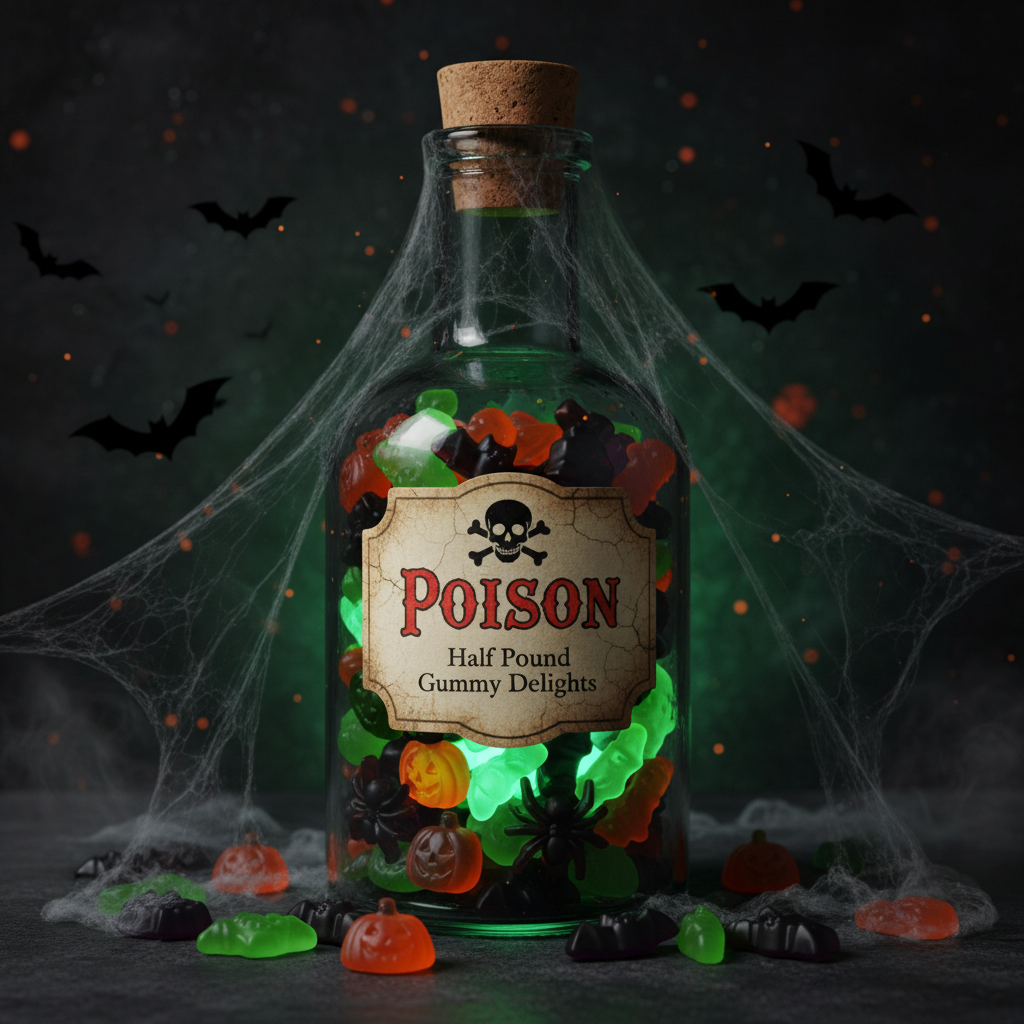 1/2 LB poison jar with 5 choices